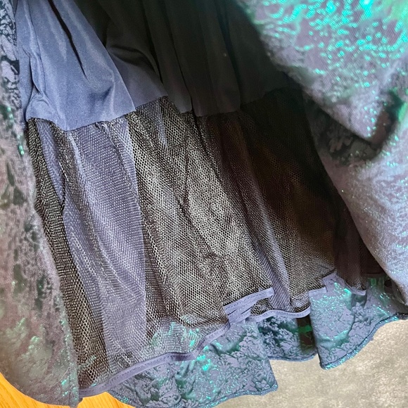 Pippa & Julie Green Metallic Holiday Christmas Party Dress Size 8 - Picture 4 of 9